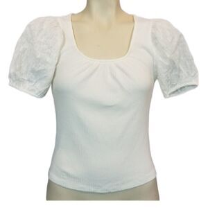 Good Luck Gem White Blouse Size Small‎